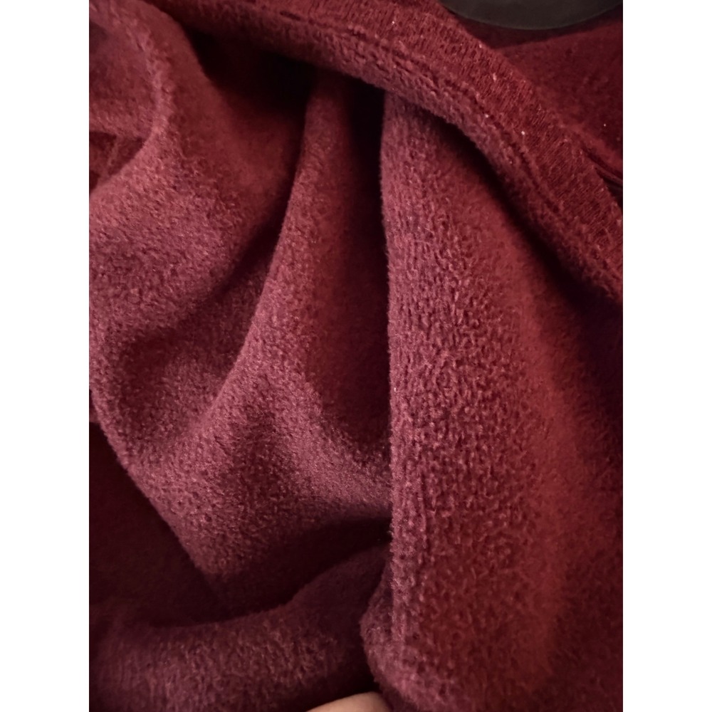 Haggar Men's 2XLT Big & Tall Burgundy Quarter Zip Sweater Fleece Pullover - Picture 8 of 10